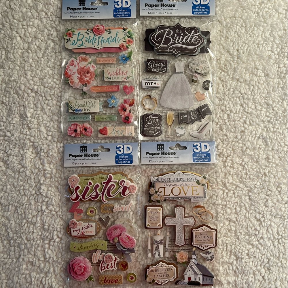 Paper House Misc. 3-D Scrapbooking Sticker Assortment